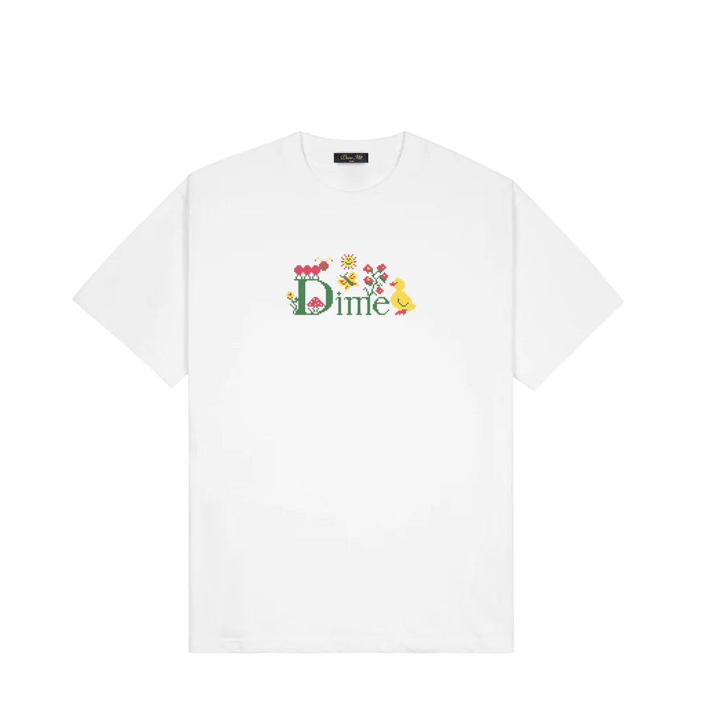 Dime - Classic Cross Stitch T-Shirt in White
