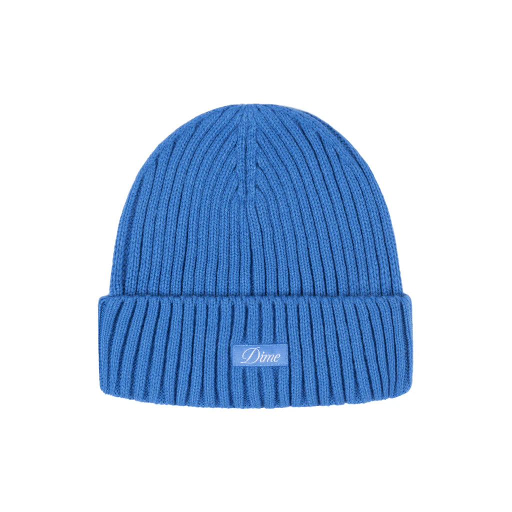 Dime - Cursive Fold Beanie in Sky Blue