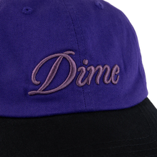 Load image into Gallery viewer, Dime - Cursive Lo Pro Cap in Purple/Black
