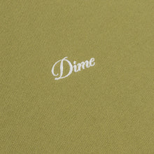 Load image into Gallery viewer, Dime - Cursive Small Logo hoodie in Gold Olive
