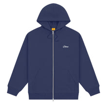 Load image into Gallery viewer, Dime - Cursive Zip Hoodie in Night Blue
