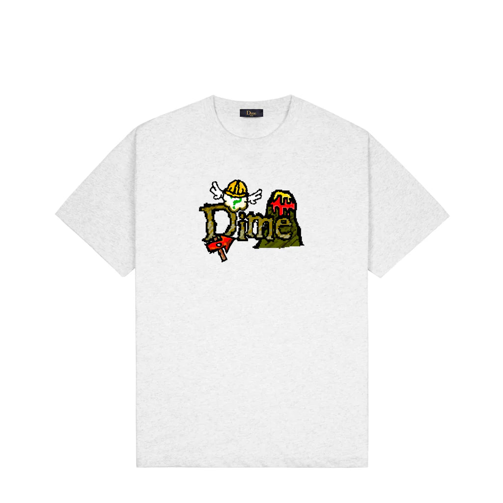 Dime - Classic Fuzzy T-Shirt in Ash