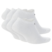 Load image into Gallery viewer, Nike - Everyday Cushioned Training No-Show Socks in White/Black (6 Pairs)
