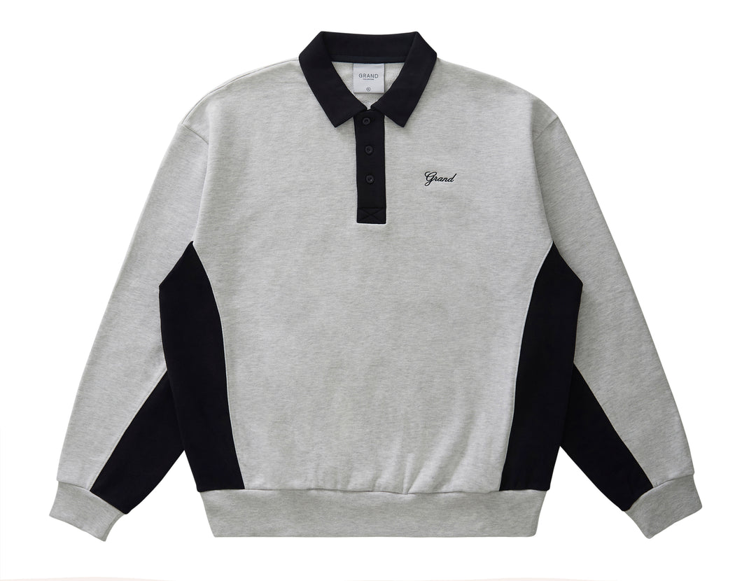 Grand Collection - French Terry Collared Sweatshirt