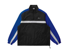 Load image into Gallery viewer, Grand Collection - Quarter Zip Nylon Pullover in Black/Royal
