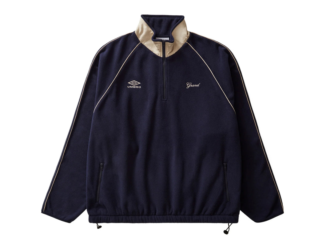 Grand Collection - Grand X Umbro Micro Fleece Quarter Zip in Navy/Cream