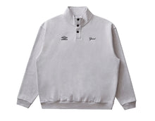 Load image into Gallery viewer, Grand Collection - Grand X Umbro Sweatshirt With Button Collar in Ash Grey
