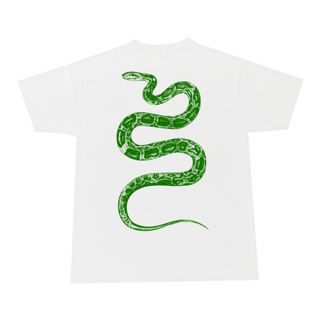 Jenny Skateboards - Snek T-Shirt in White/Green