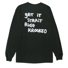 Load image into Gallery viewer, Krooked - Strait Eyes Long Sleeve Tee in Forest Green/Black/White Prints
