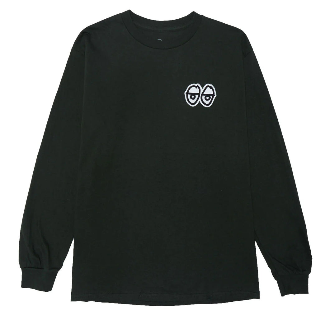 Krooked - Strait Eyes Long Sleeve Tee in Forest Green/Black/White Prints