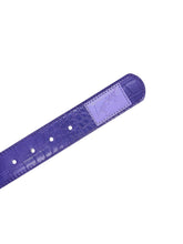 Load image into Gallery viewer, Loosey Loves You - Purple Croc Skin Belt
