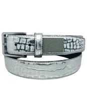 Load image into Gallery viewer, Loosey Loves You - Premium Silver Surfer Croc Belt
