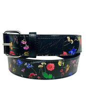 Load image into Gallery viewer, Loosey Loves You - Smell The Flowers Black/Floral Belt
