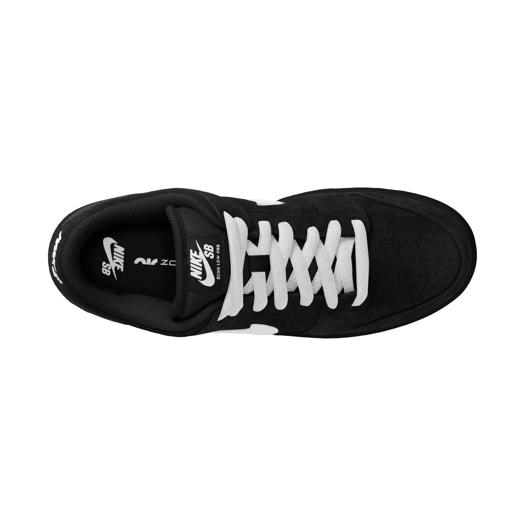 Nike SB - Dunk Low Pro in Black/White-Black-Gum Light Brown