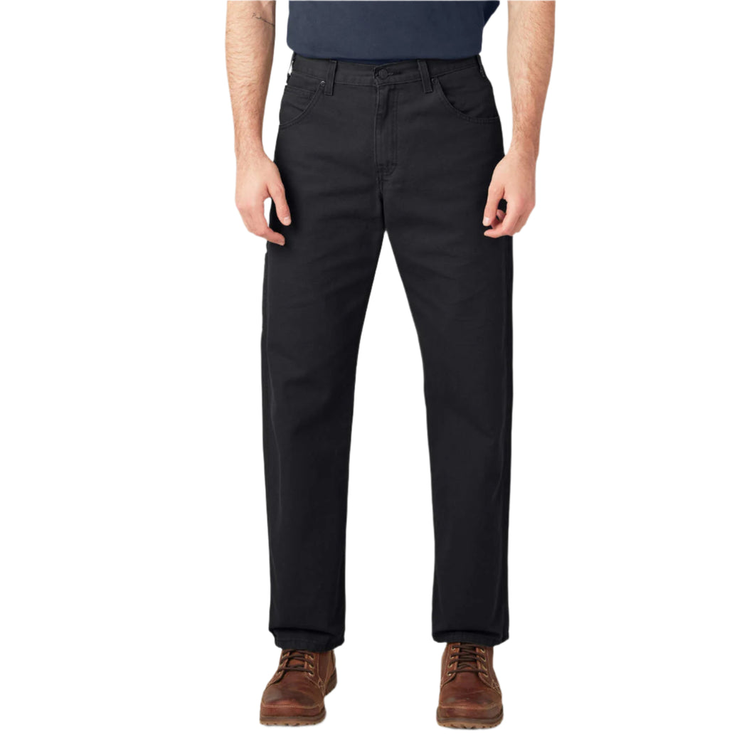 Dickies - Relaxed Fit Heavyweight Duck Carpenter Pants in Rinsed Black