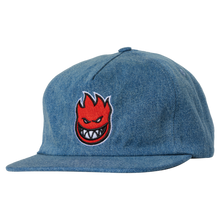 Load image into Gallery viewer, Spitfire - Big Head Fill Snapback in Washed Denim/Red
