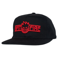 Load image into Gallery viewer, Spitfire - LTB Arch Big Head Script Snapback in Black/Red
