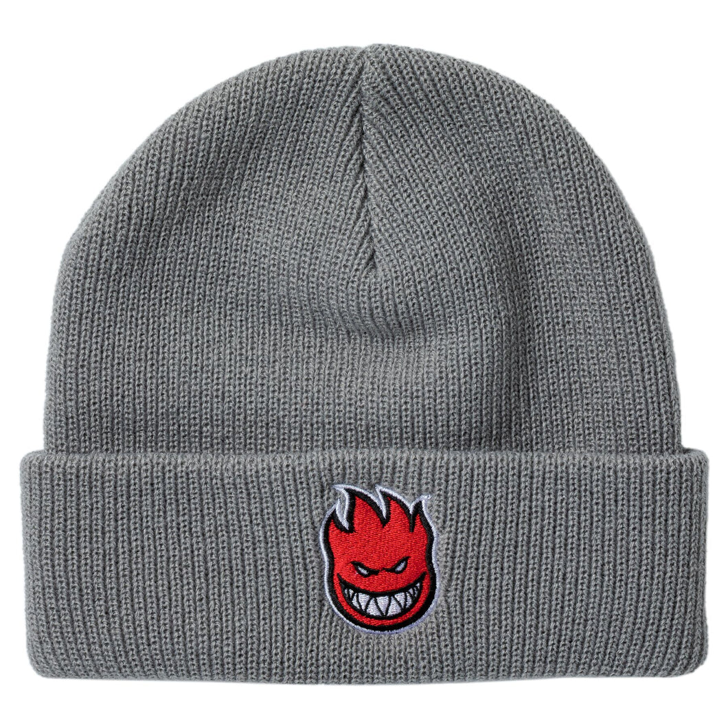 Spitfire - Bighead Fill Cuff Beanie in Grey/Red