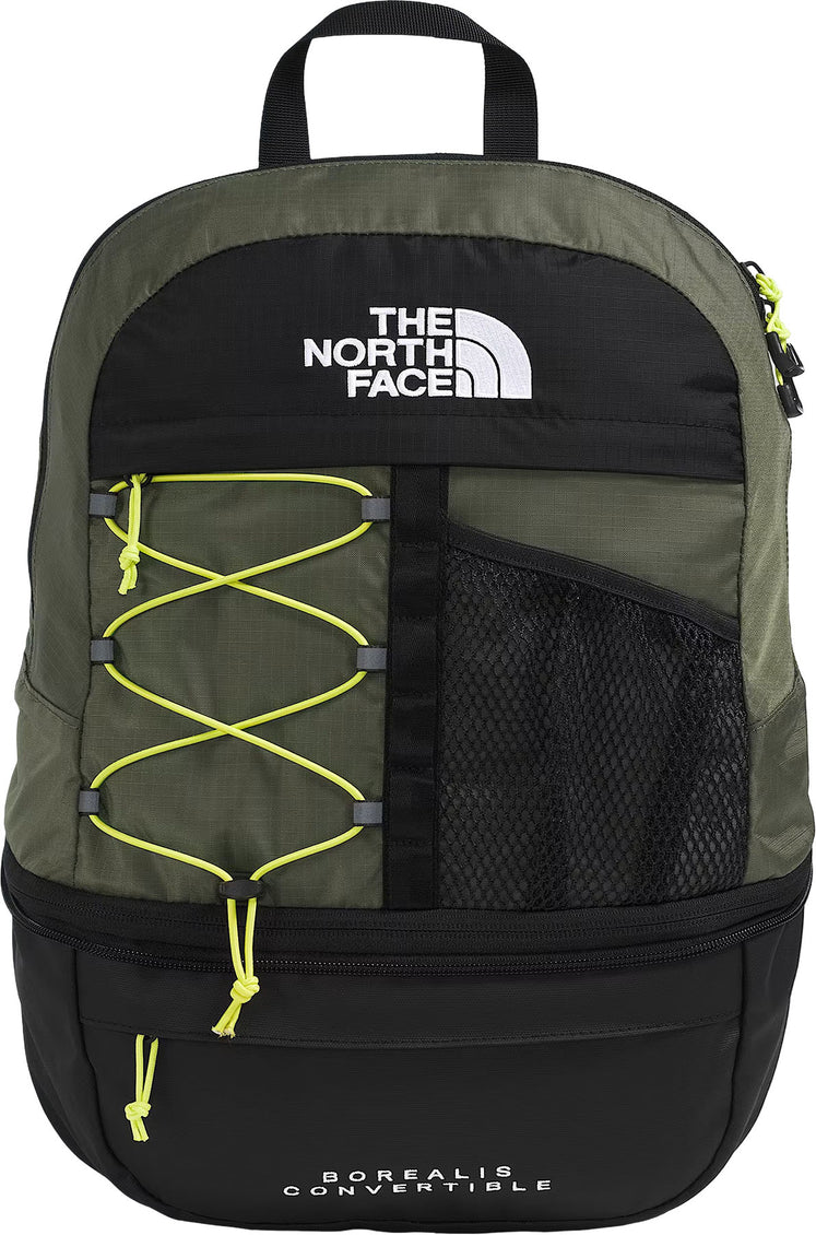 The North Face - Borealis Convertible Pack in New Taupe Green/TNF Black/Fizz Lime
