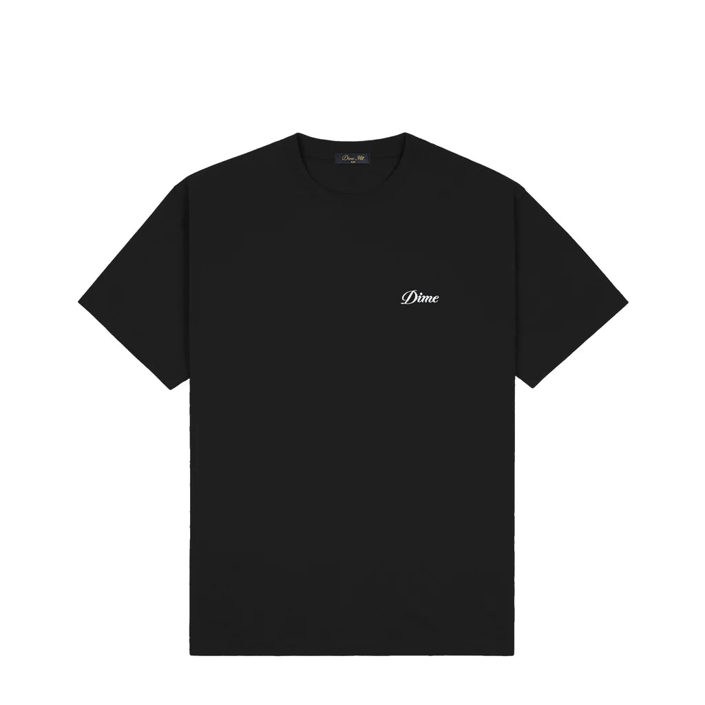 Dime - Cursive Small Logo T-Shirt in Black