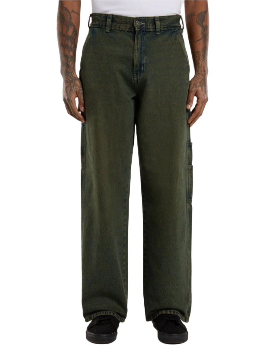 Dickies - Loose Denim Painter Pants in Green Tone Fade