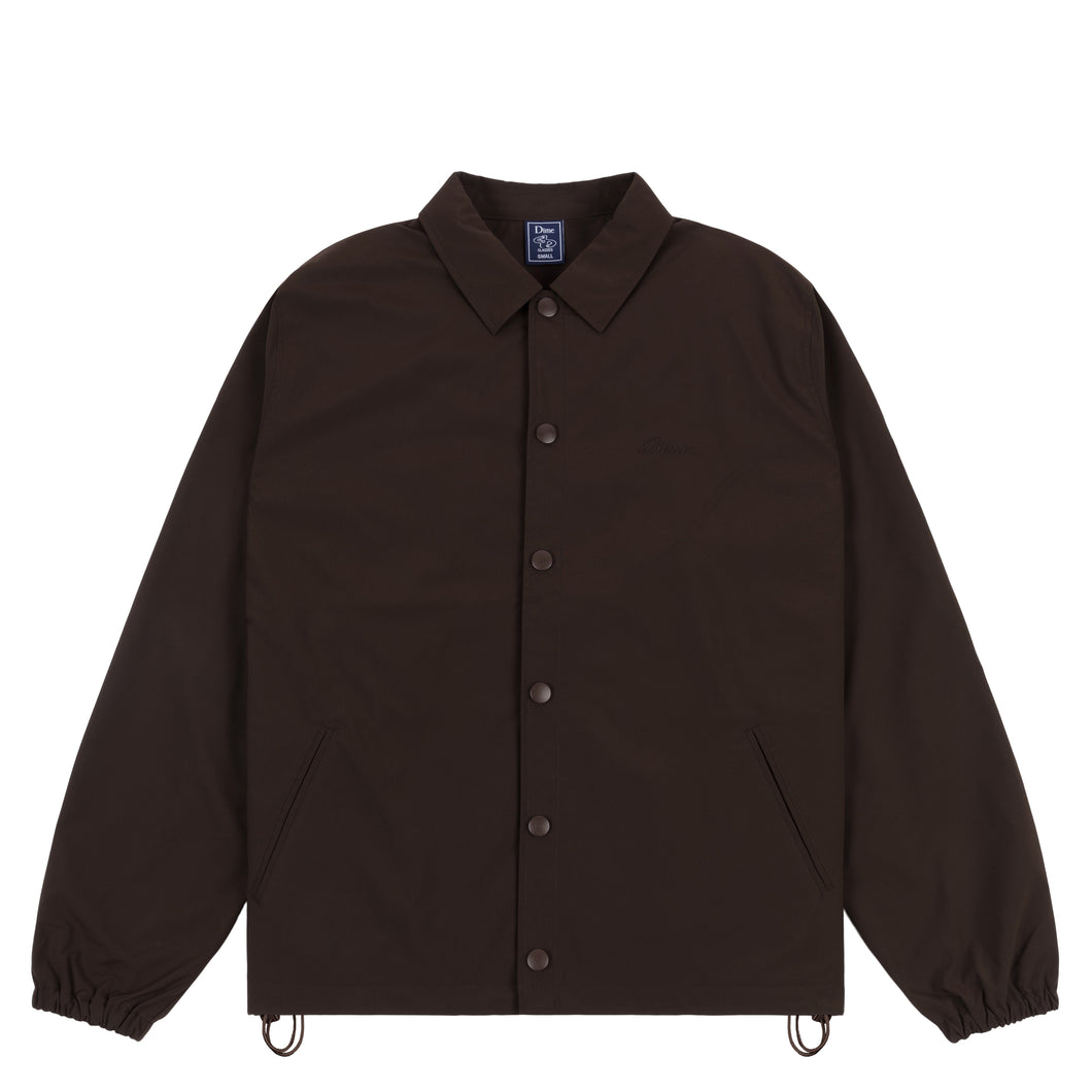 Dime - Cursive Coach Jacket in Espresso