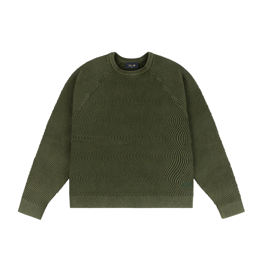 Dime - Wave Knit Sweater in Pine