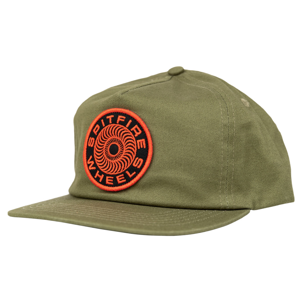 Spitfire - Classic 87' Swirl Patch Snapback in Olive/Red/Black