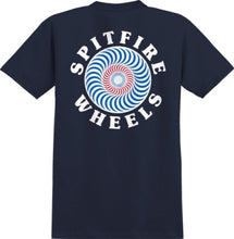 Load image into Gallery viewer, Spitfire - Classic Fill T-shirt in Navy/White Blue &amp; Red

