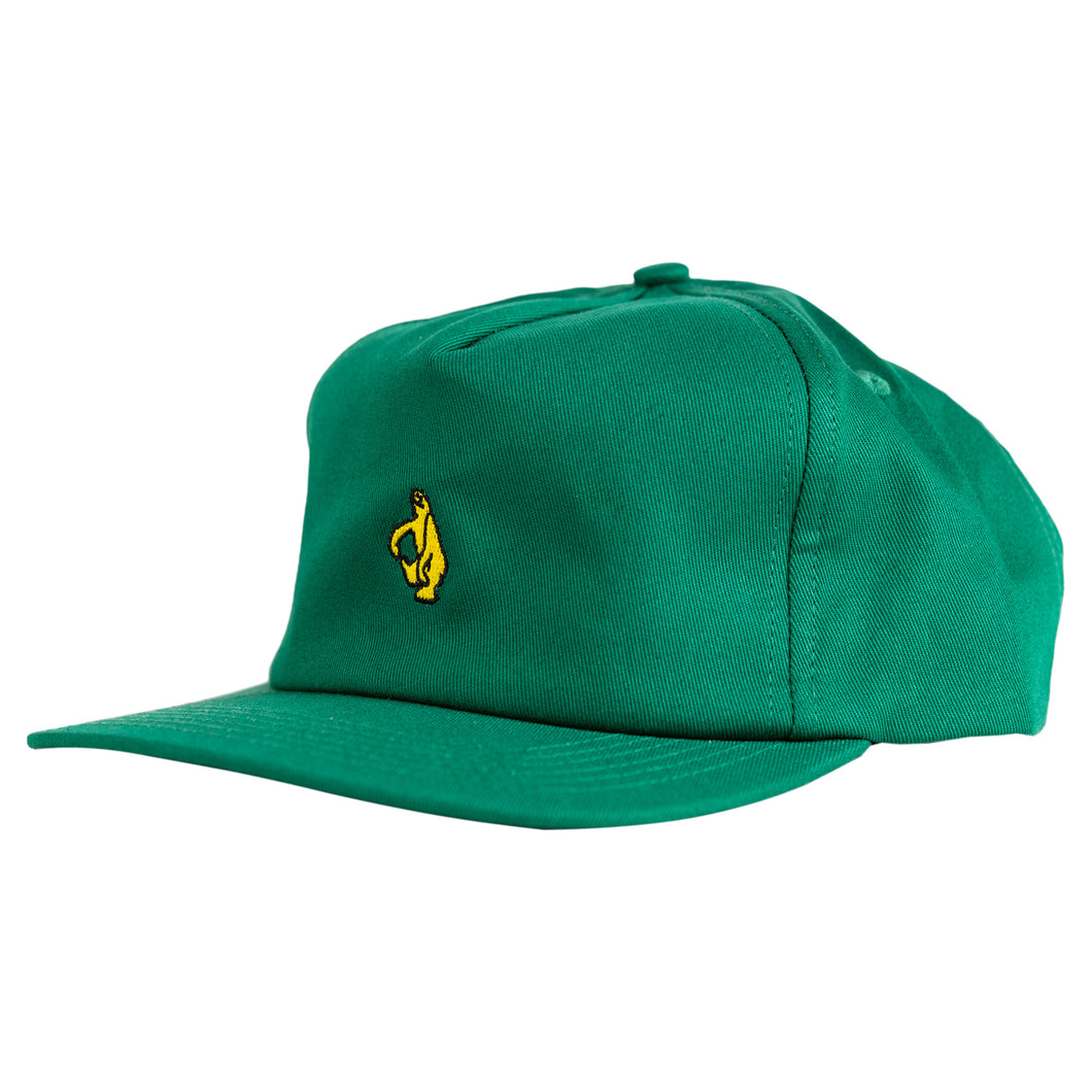 Krooked - Shmoo Snapback Hat in Dark Green/Yellow