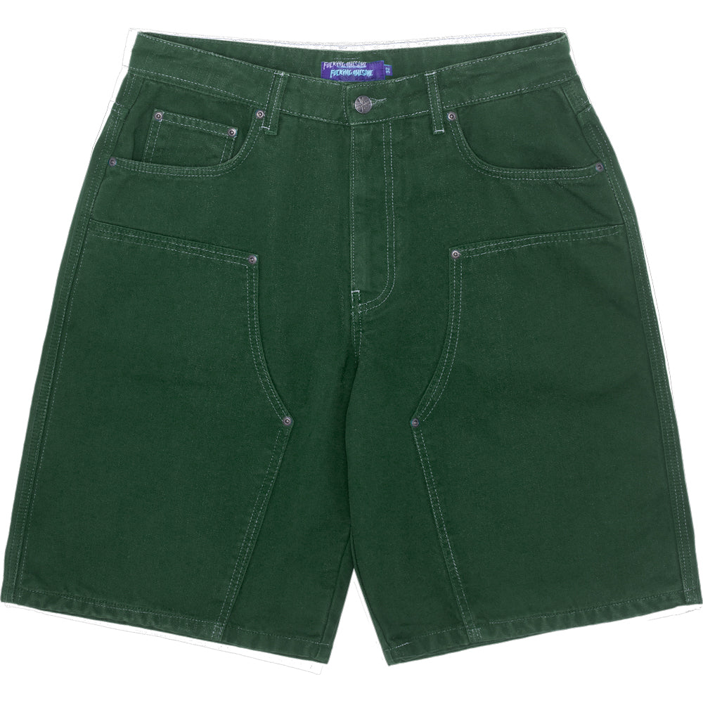 Fucking Awesome - Double Knee Shorts in Green Hunter