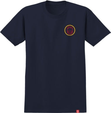 Spitfire - Classic Swirl Overlay T-Shirt in Navy Red & Gold