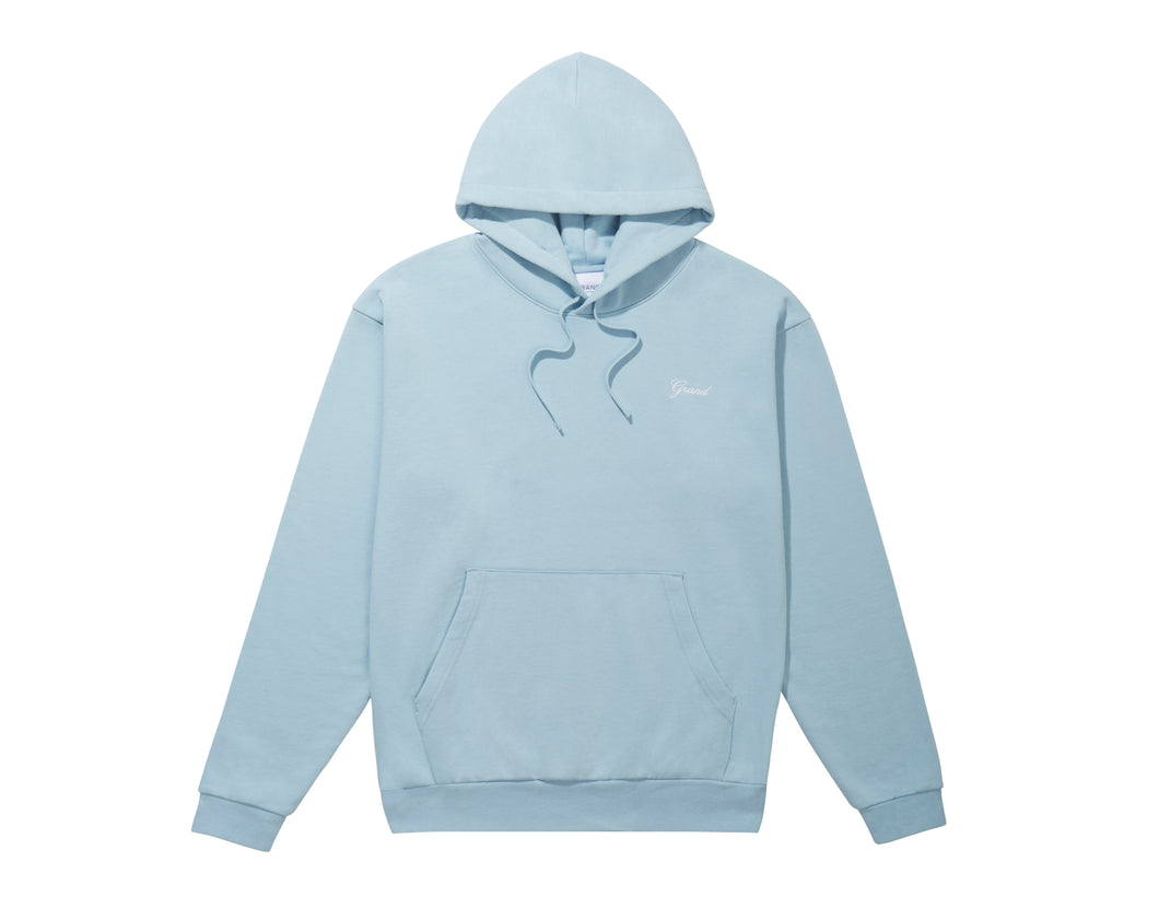 Grand Collection - Script Hoodie in Powder Blue