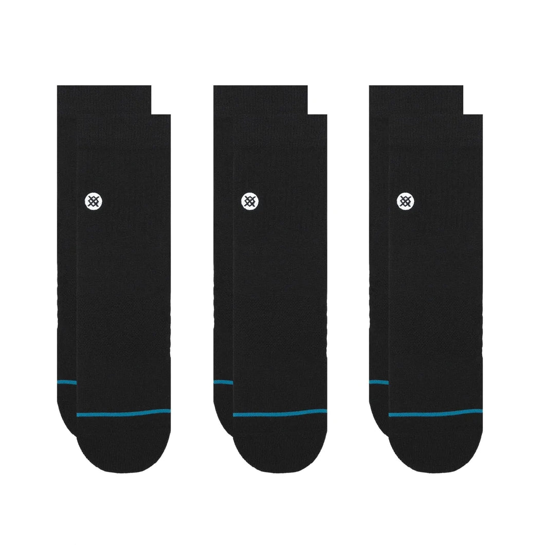 Stance - Icon Quarter 3 pack in Black